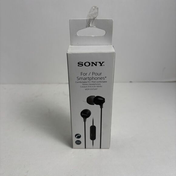 SONY Stereo Headphones for Smartphones With Mic Black - Picture 1 of 5